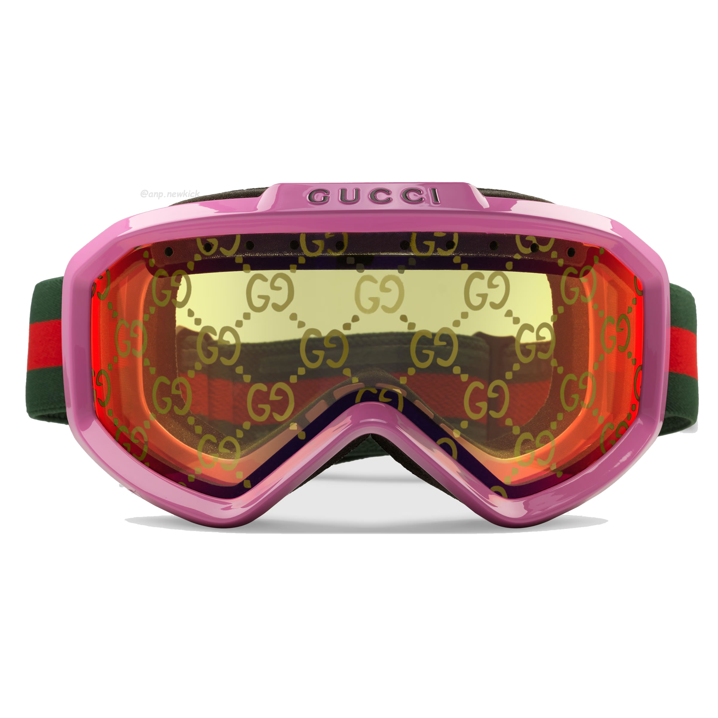 Gucci Ski Goggle Black Pink Olive Green White (5) - newkick.org